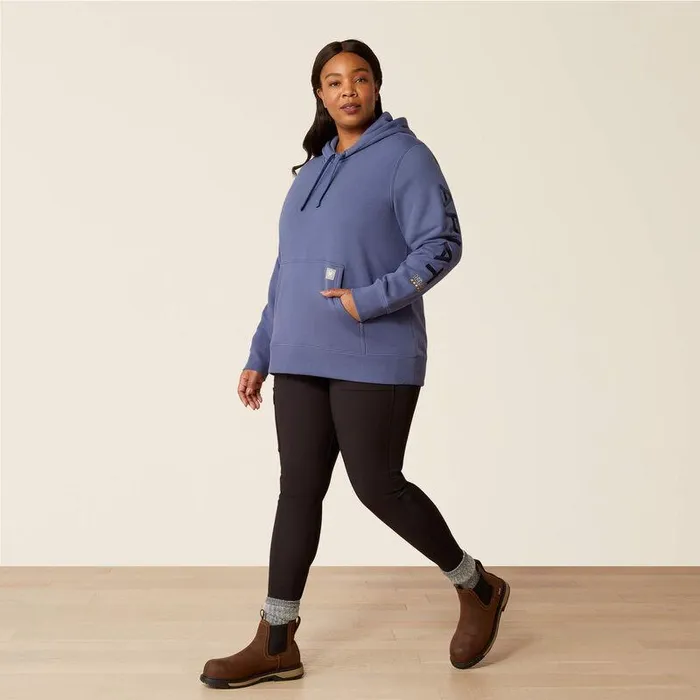 Women Sweatshirts and Hoodies Ariat Rebar Graphic Hoodie Blue Indigonight Sky