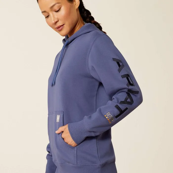 Women Sweatshirts and Hoodies Ariat Rebar Graphic Hoodie Blue Indigonight Sky