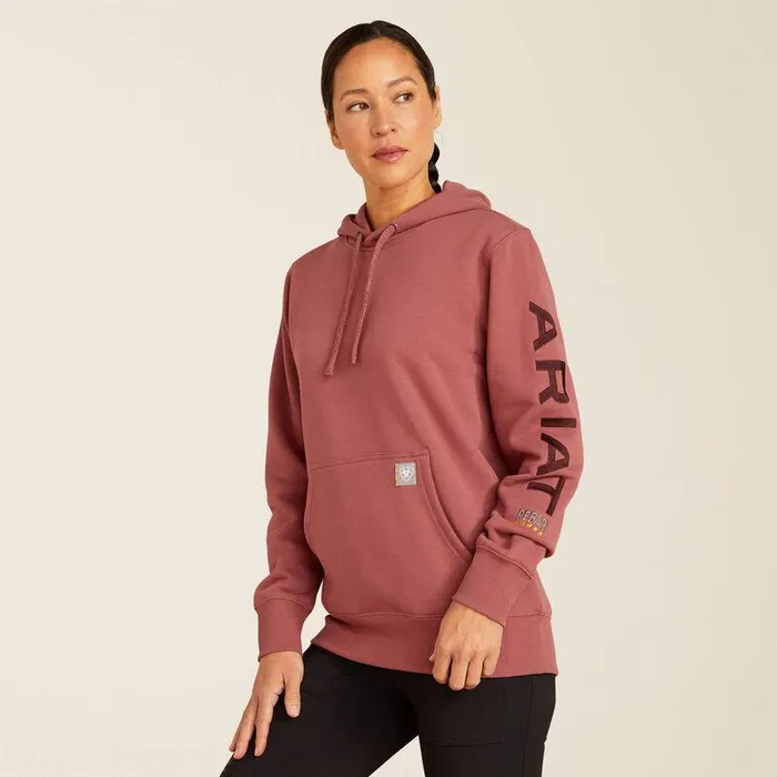 Women Sweatshirts and Hoodies Ariat Rebar Graphic Hoodie Roan Rougecatawba Grape