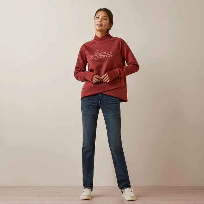 Women Sweatshirts and Hoodies Ariat Tek Crossover Sweatshirt Burnt Russet Women Sweatshirts and Hoodies Ariat Tek Crossover Sweatshirt Burnt Russet