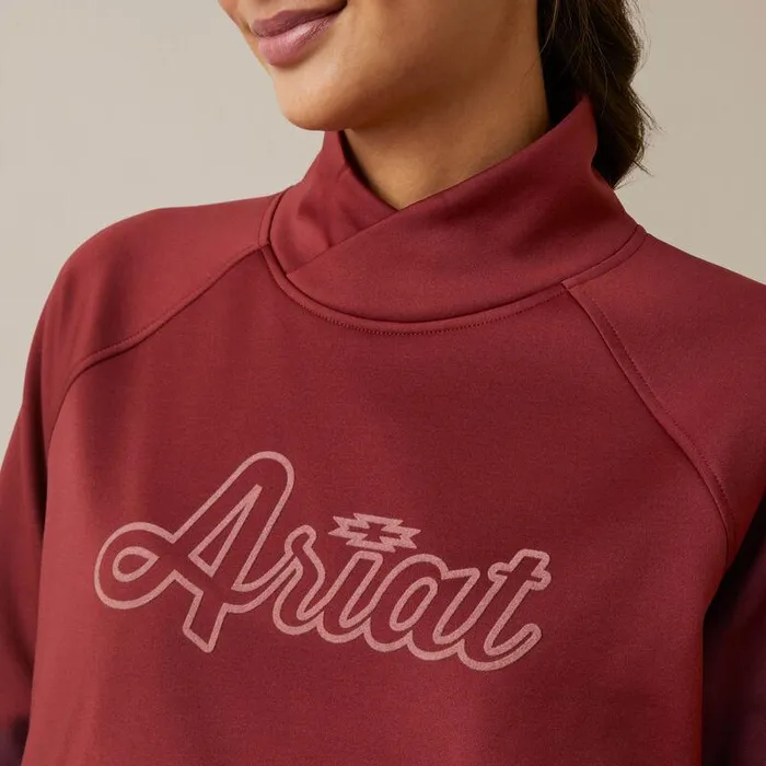 Women Sweatshirts and Hoodies Ariat Tek Crossover Sweatshirt Burnt Russet Women Sweatshirts and Hoodies Ariat Tek Crossover Sweatshirt Burnt Russet