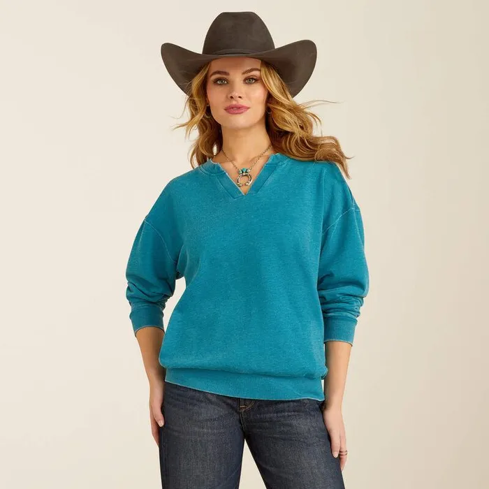 Women Sweatshirts and Hoodies Ariat Unwind Sweatshirt Ocean Depths