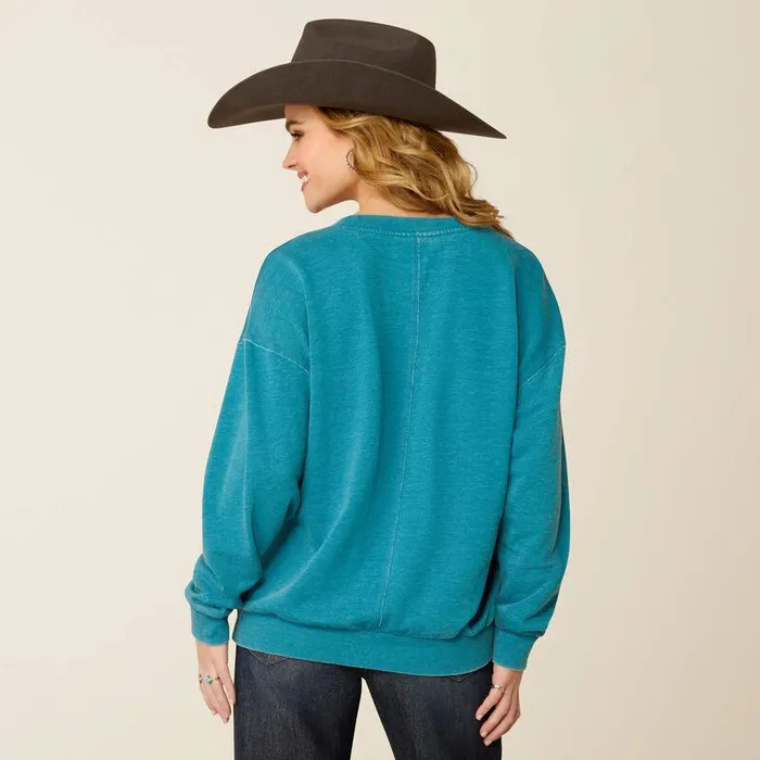 Women Sweatshirts and Hoodies Ariat Unwind Sweatshirt Ocean Depths