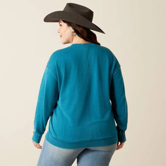 Women Sweatshirts and Hoodies Ariat Unwind Sweatshirt Ocean Depths