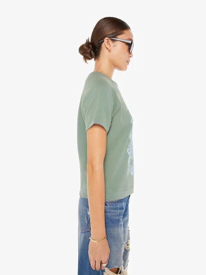 Women Sweatshirts Mother Denim The Short Sleeve Concert Green