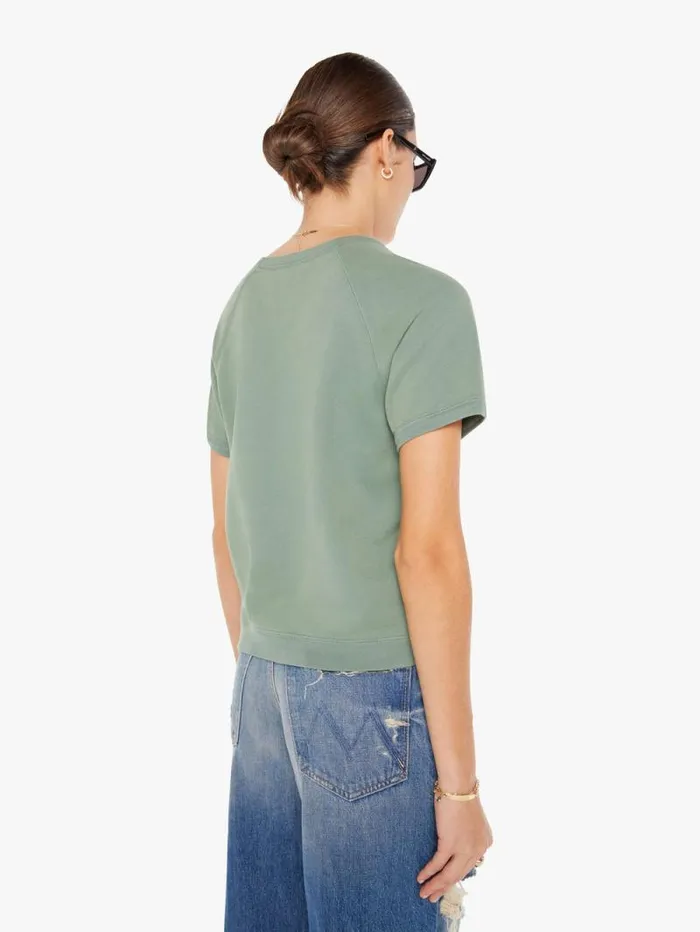 Women Sweatshirts Mother Denim The Short Sleeve Concert Green