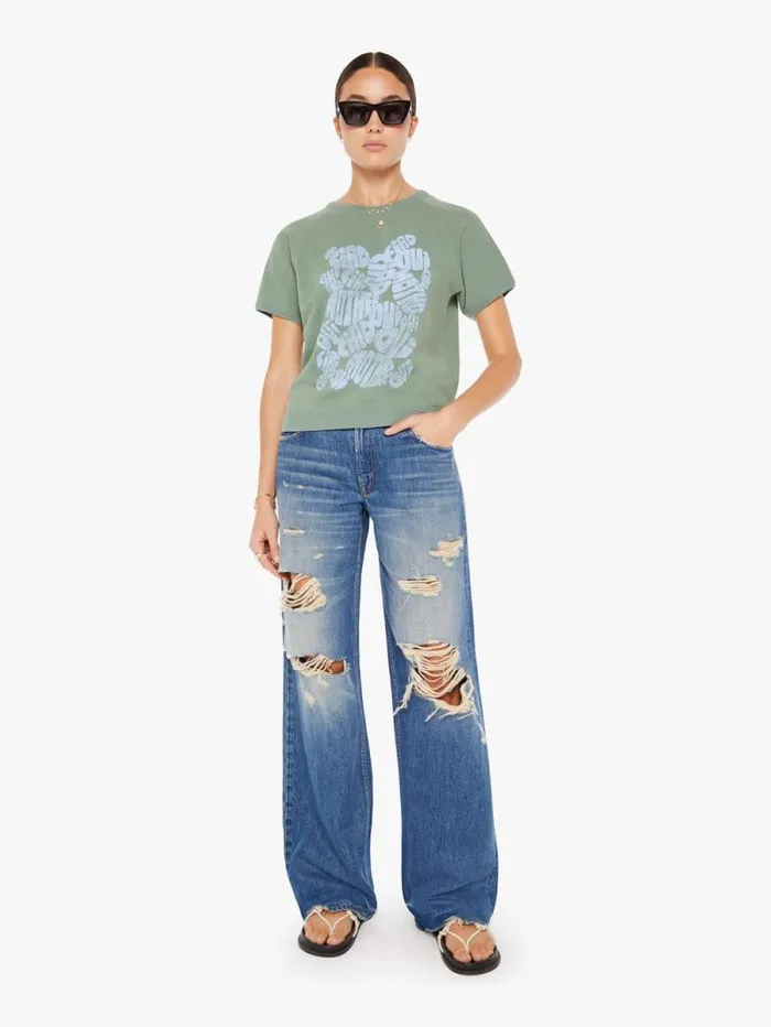 Women Sweatshirts Mother Denim The Short Sleeve Concert Green