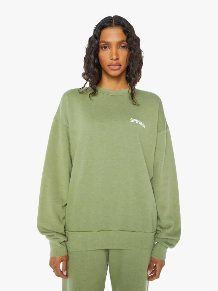 Women Sweatshirts Mother Denim Tiny Logo Sweatshirt Artichoke