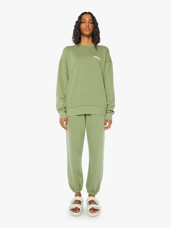 Women Sweatshirts Mother Denim Tiny Logo Sweatshirt Artichoke
