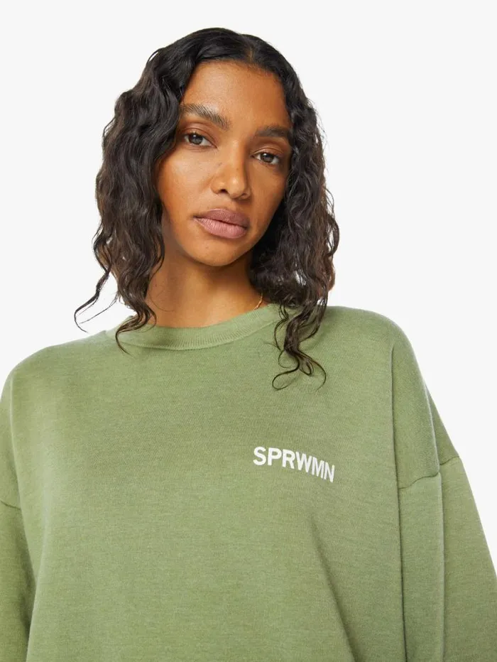 Women Sweatshirts Mother Denim Tiny Logo Sweatshirt Artichoke