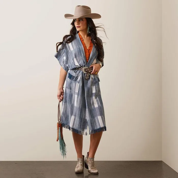 Women TShirts and Tops Ariat Lauren Kimono Wrap Multi Yarn Dye