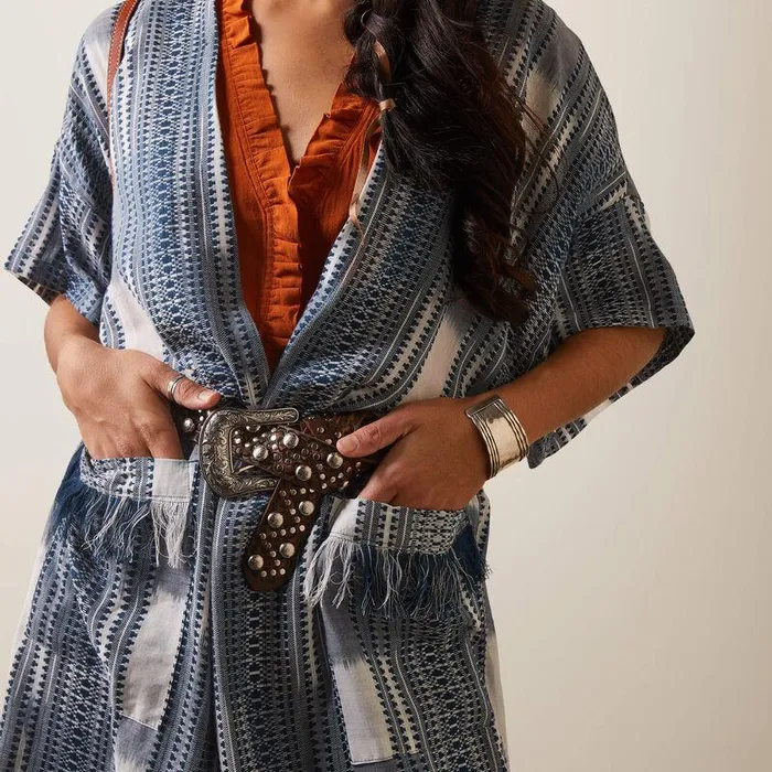 Women TShirts and Tops Ariat Lauren Kimono Wrap Multi Yarn Dye