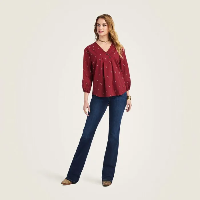 Women TShirts and Tops Ariat Peasant Top Chimayo Blouse Chimayo Dobby Women TShirts and Tops Ariat Peasant Top Chimayo Blouse Chimayo Dobby