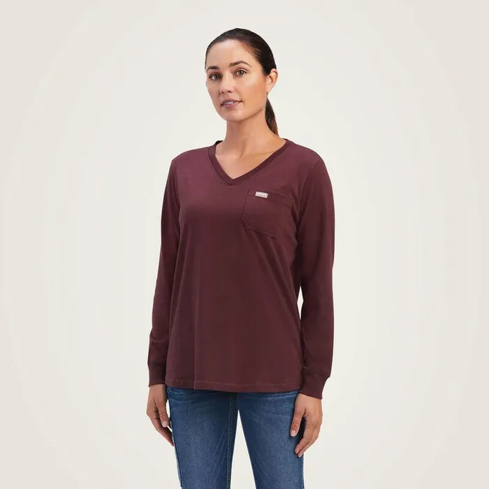 Women TShirts and Tops Ariat Rebar Cotton Strong SouthWest Graphic TShirt Decadent Chocolate