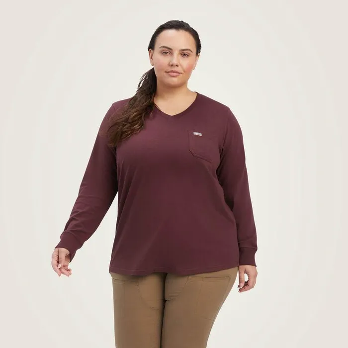 Women TShirts and Tops Ariat Rebar Cotton Strong SouthWest Graphic TShirt Decadent Chocolate