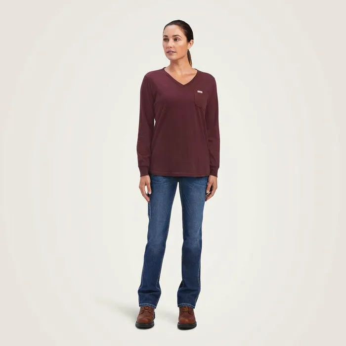 Women TShirts and Tops Ariat Rebar Cotton Strong SouthWest Graphic TShirt Decadent Chocolate
