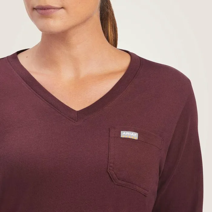 Women TShirts and Tops Ariat Rebar Cotton Strong SouthWest Graphic TShirt Decadent Chocolate