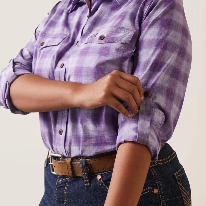 Women TShirts and Tops Ariat Rebar Made Tough DuraStretch Work Shirt Lavendar Plaid Women TShirts and Tops Ariat Rebar Made Tough DuraStretch Work Shirt Lavendar Plaid