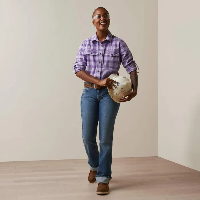 Women TShirts and Tops Ariat Rebar Made Tough DuraStretch Work Shirt Lavendar Plaid Women TShirts and Tops Ariat Rebar Made Tough DuraStretch Work Shirt Lavendar Plaid