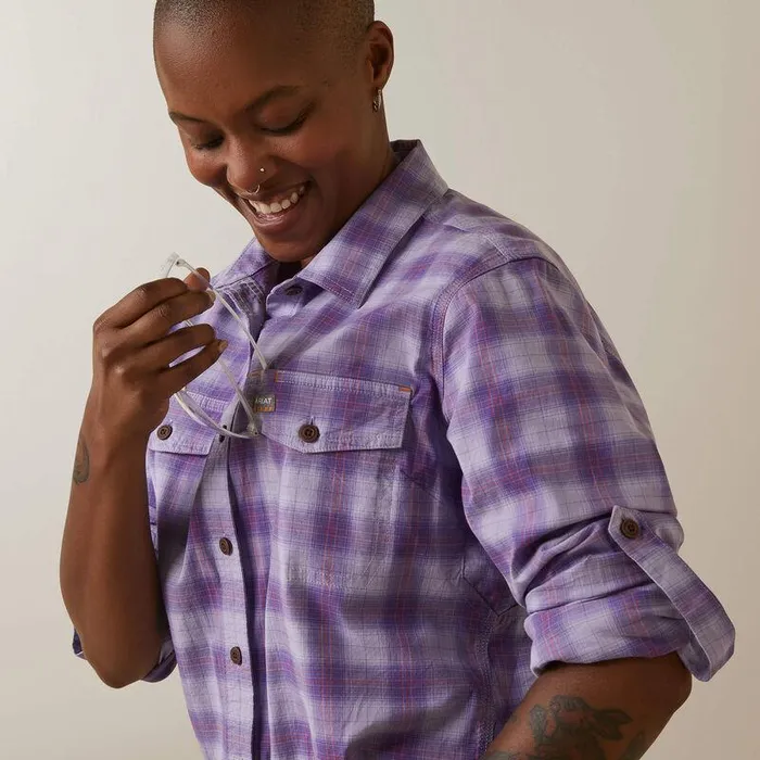 Women TShirts and Tops Ariat Rebar Made Tough DuraStretch Work Shirt Lavendar Plaid Women TShirts and Tops Ariat Rebar Made Tough DuraStretch Work Shirt Lavendar Plaid