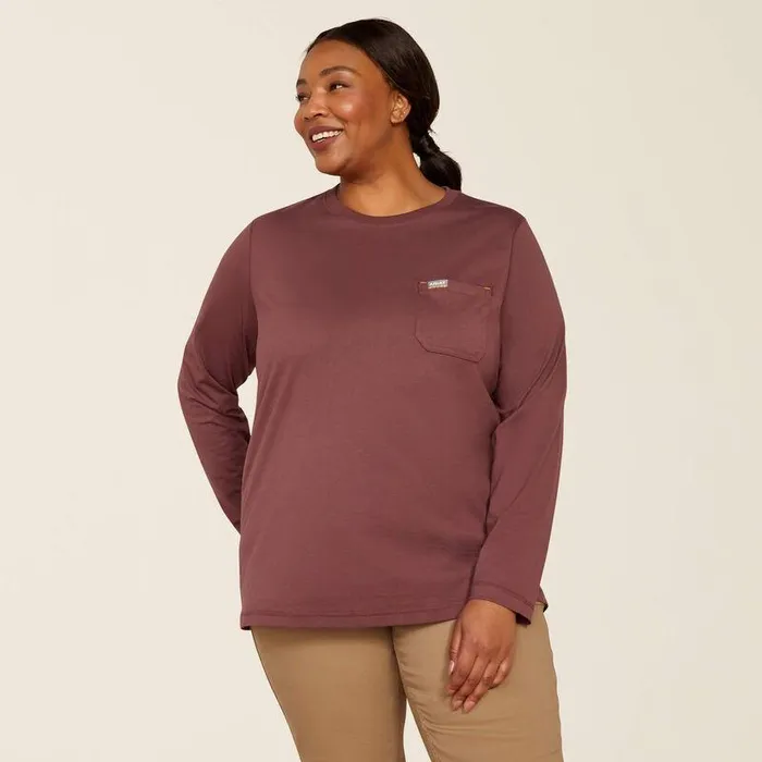 Women TShirts and Tops Ariat Rebar Workman Reflective Flag TShirt Catawba Grape Women TShirts and Tops Ariat Rebar Workman Reflective Flag TShirt Catawba Grape