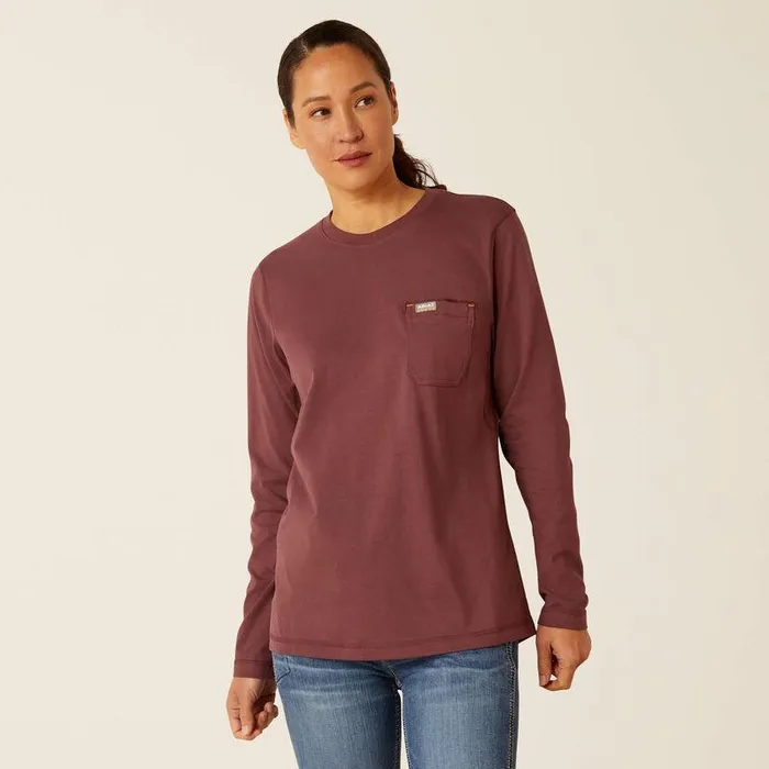 Women TShirts and Tops Ariat Rebar Workman Reflective Flag TShirt Catawba Grape Women TShirts and Tops Ariat Rebar Workman Reflective Flag TShirt Catawba Grape