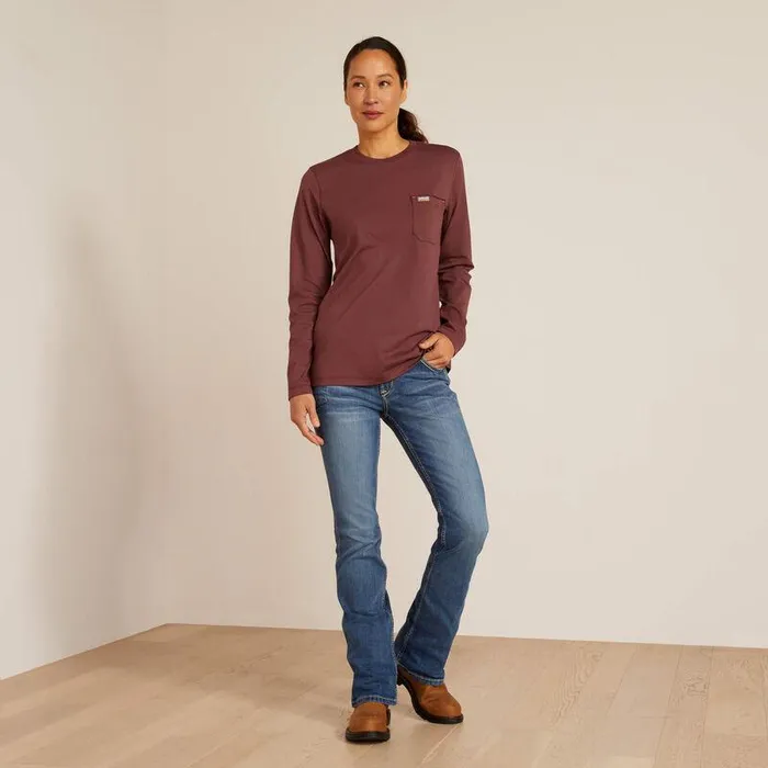 Women TShirts and Tops Ariat Rebar Workman Reflective Flag TShirt Catawba Grape Women TShirts and Tops Ariat Rebar Workman Reflective Flag TShirt Catawba Grape