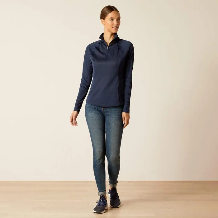 Women TShirts and Tops Ariat Sunstopper 30 14 Zip Baselayer Navy Women TShirts and Tops Ariat Sunstopper 30 14 Zip Baselayer Navy