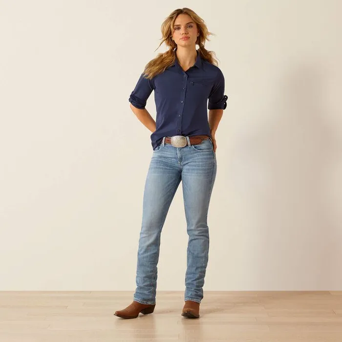 Women TShirts and Tops Ariat VentTEK Stretch Shirt Black Iris