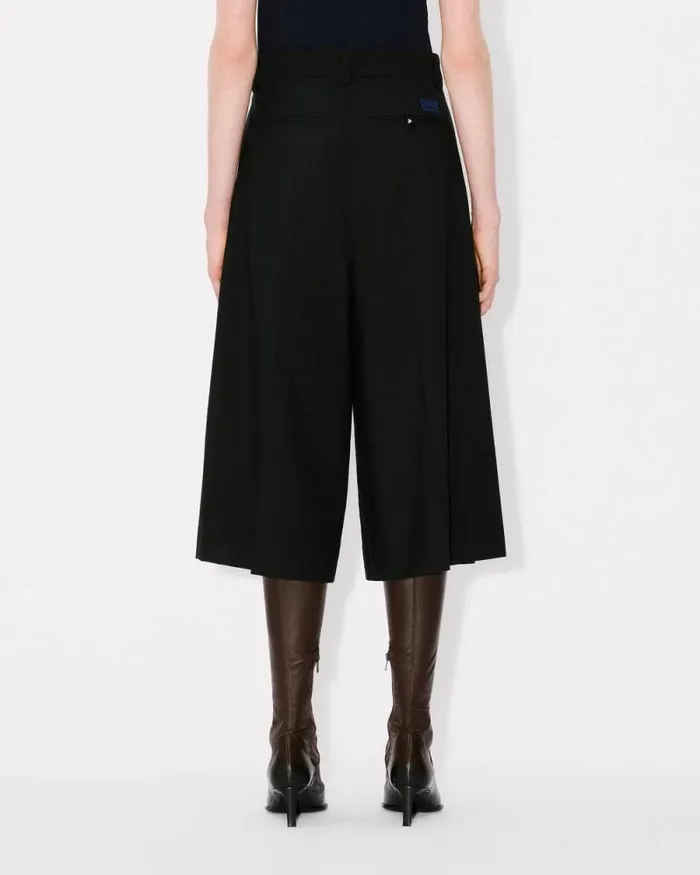 Women Tailored Pants In Virgin Wool Black Kenzo Pants And Shorts