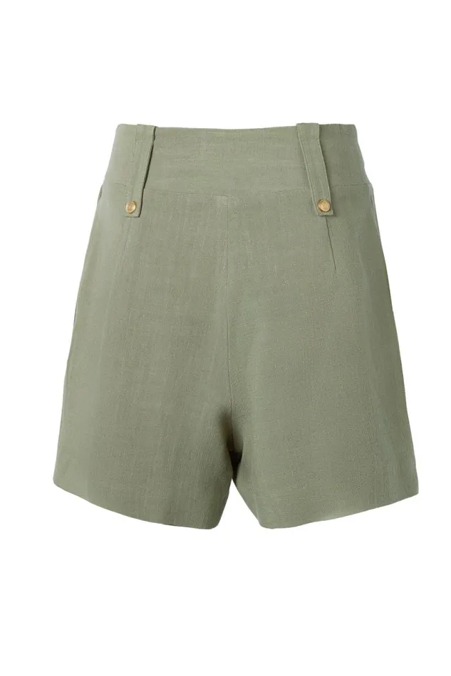 Women Tailored Short Sage Linen Holland Cooper Tailoring