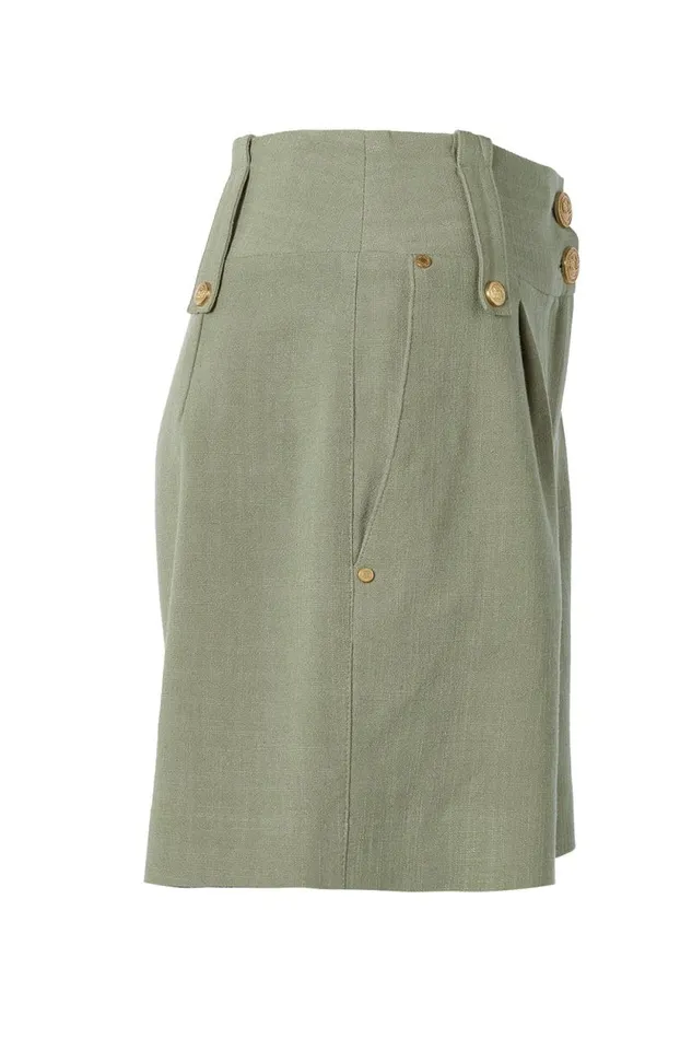 Women Tailored Short Sage Linen Holland Cooper Tailoring