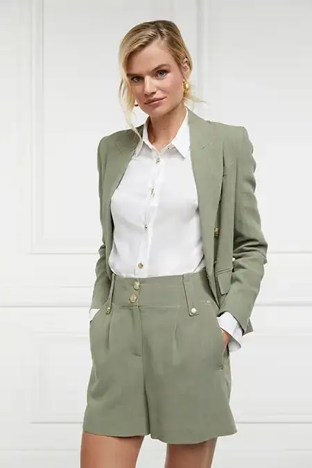 Women Tailored Short Sage Linen Holland Cooper Tailoring