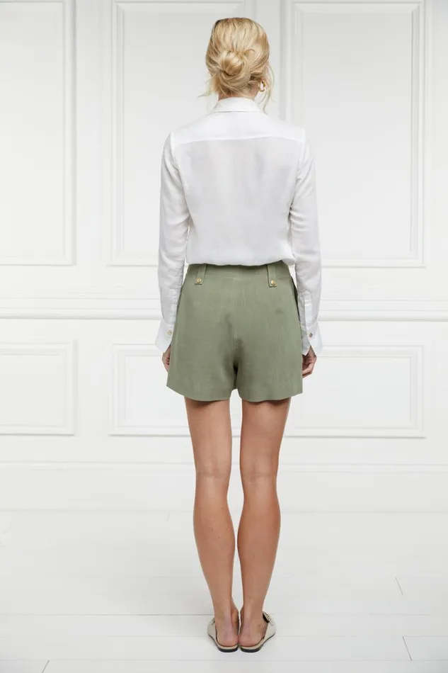 Women Tailored Short Sage Linen Holland Cooper Tailoring
