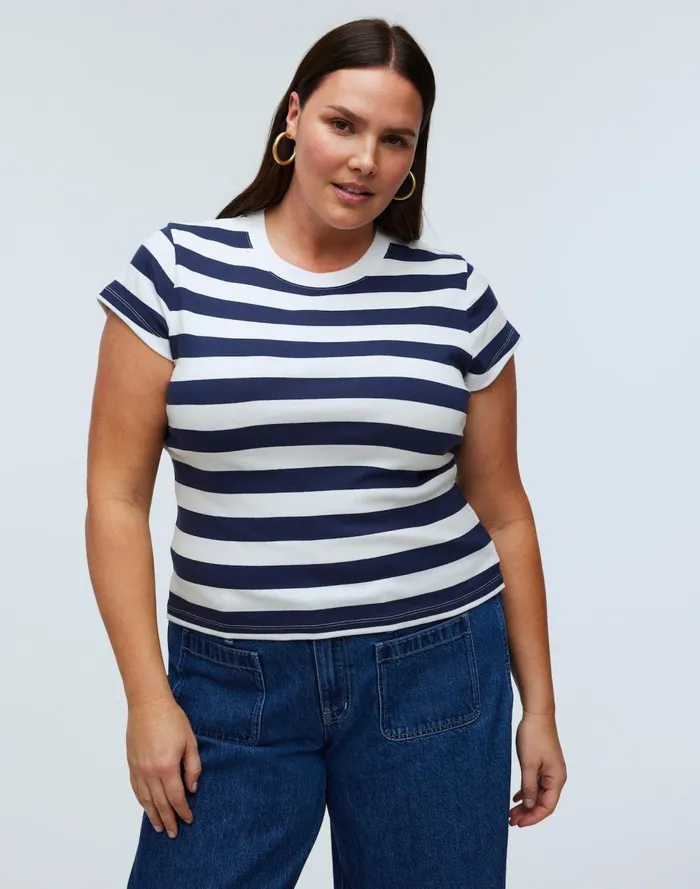 Women Tees Madewell Supima Rib Tee Dark Nightfall