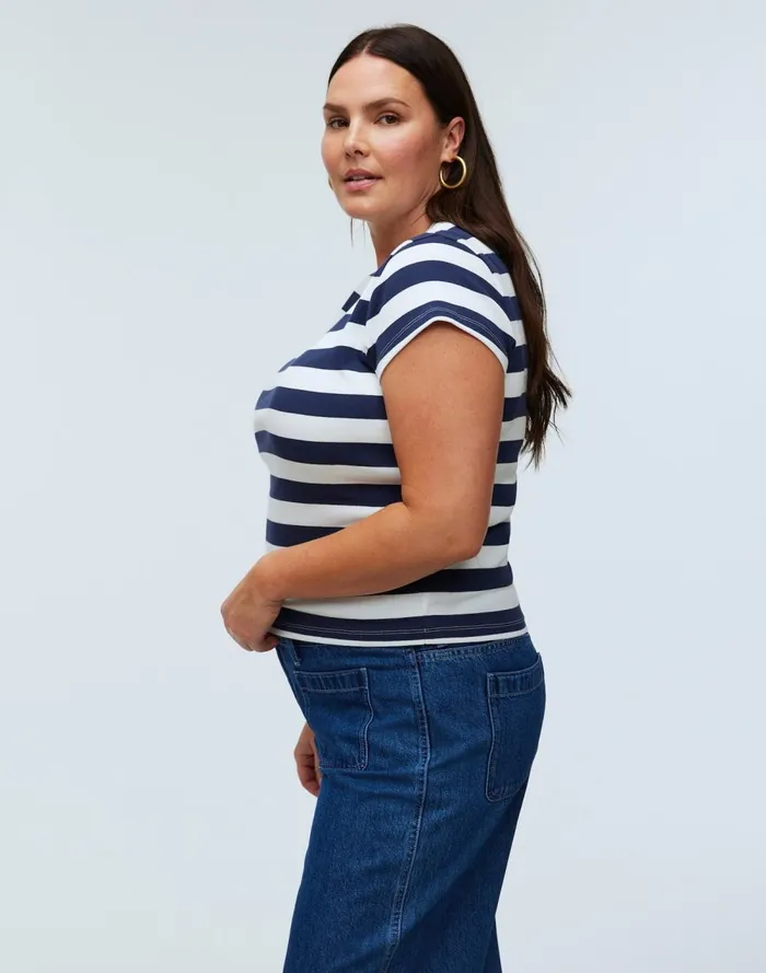 Women Tees Madewell Supima Rib Tee Dark Nightfall