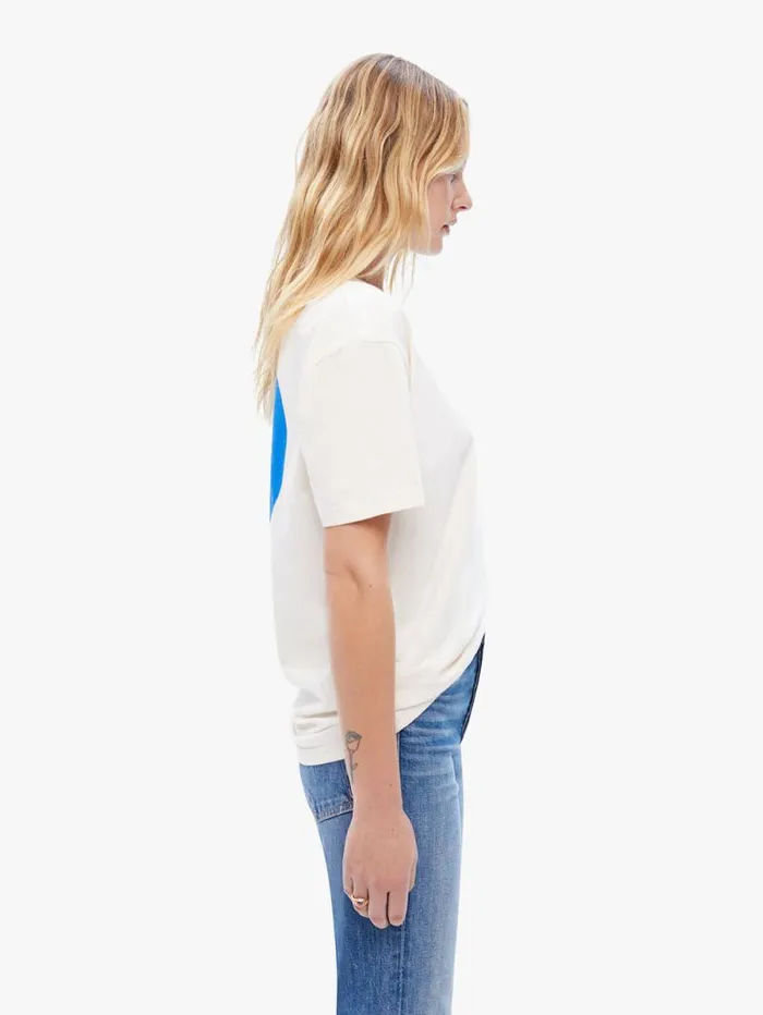 Women Tees Tanks Mother Denim Guerreiro Tee Blue Circle