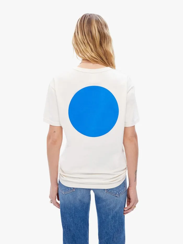 Women Tees Tanks Mother Denim Guerreiro Tee Blue Circle