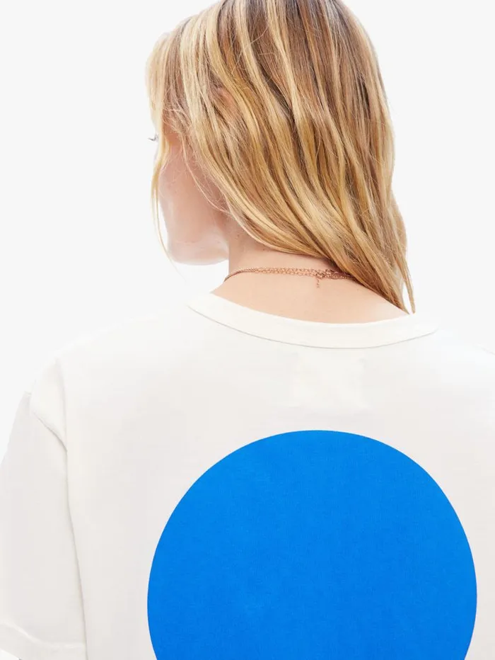 Women Tees Tanks Mother Denim Guerreiro Tee Blue Circle