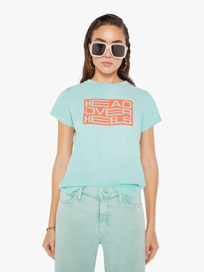 Women Tees Tanks Mother Denim The Boxy Goodie Goodie Blue turquoiseaqua