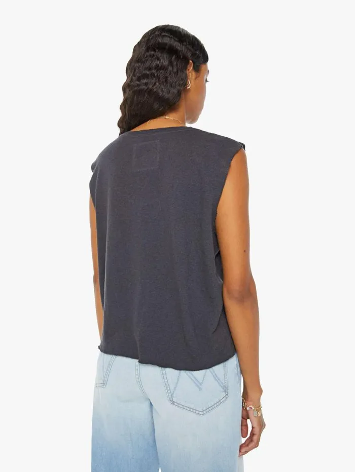 Women Tees Tanks Mother Denim The Lil Goodie Goodie Chop Black