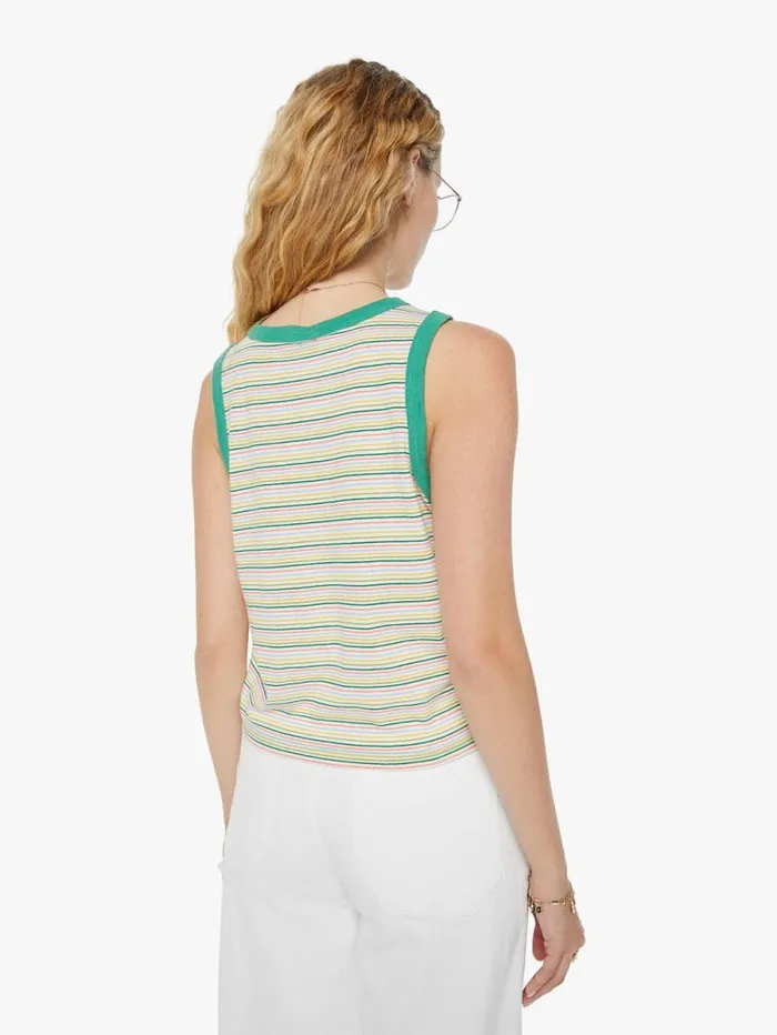 Women Tees Tanks Mother Denim The Strong And Silent Type Pocket Tee Green