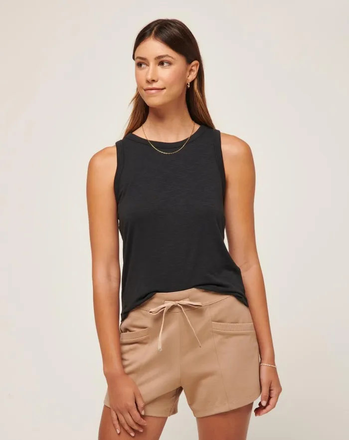 Women Tees TravisMathew CLOUD JERSEY TANK Black