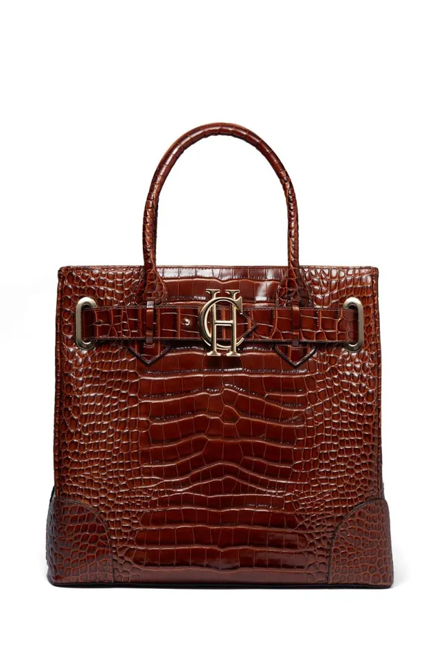Women The Brompton Tote Tan Croc Holland Cooper Bags
