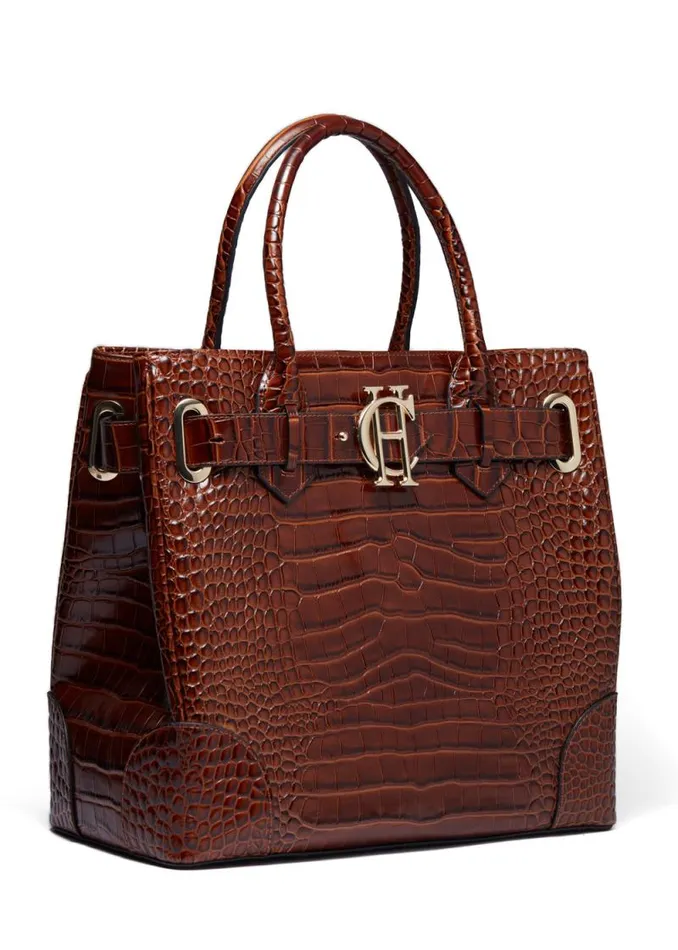 Women The Brompton Tote Tan Croc Holland Cooper Bags