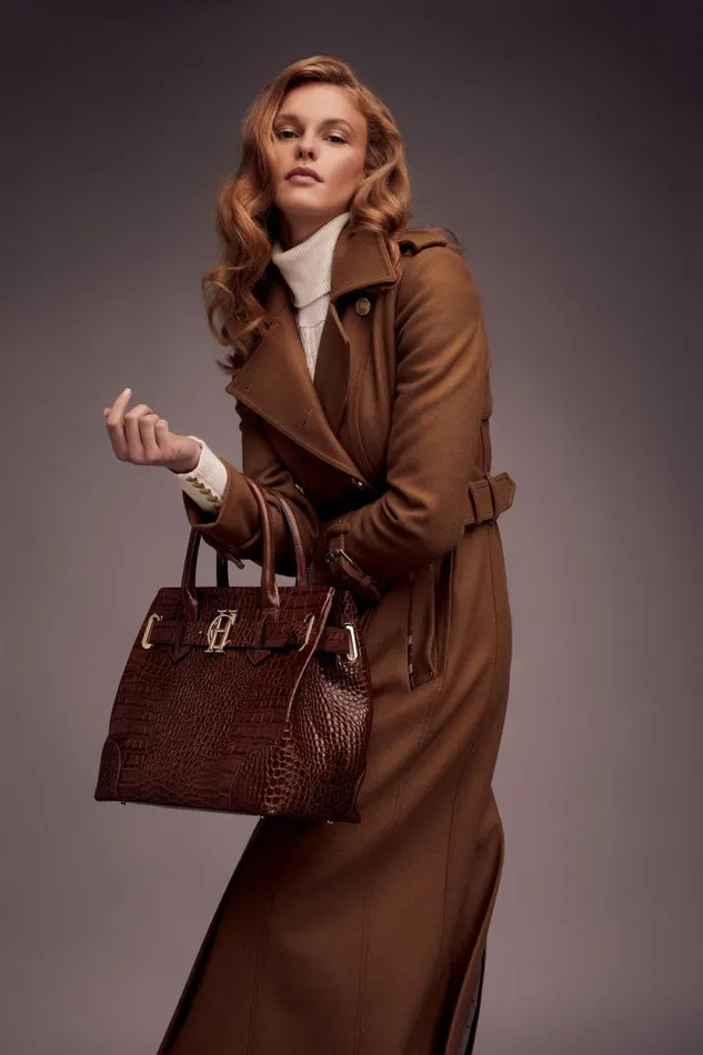 Women The Brompton Tote Tan Croc Holland Cooper Bags
