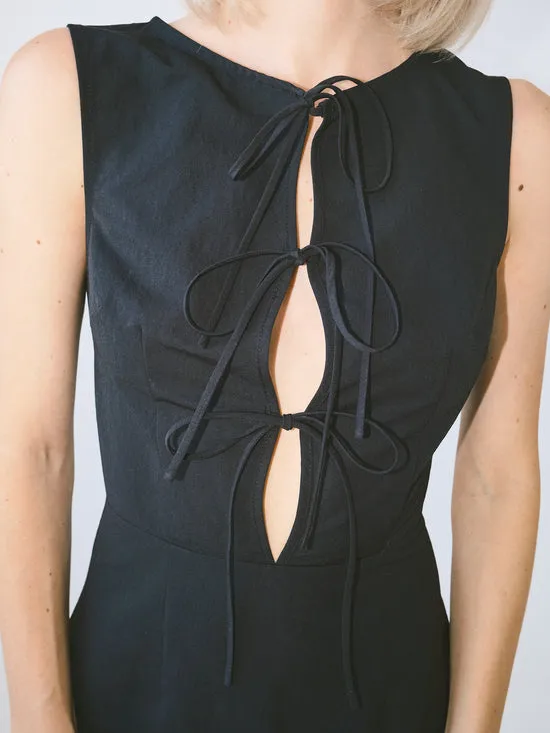 Women Tie Front Mini Dress Black Dresses Lisa Says Gah