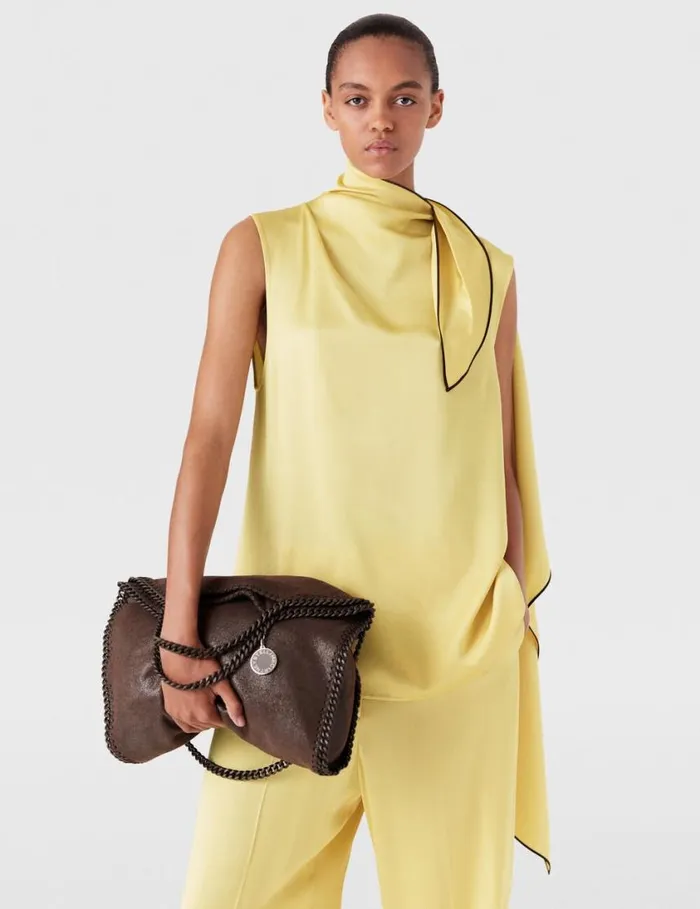 Women Tie Neck Top Chamomile Stella McCartney Shirts And Tops