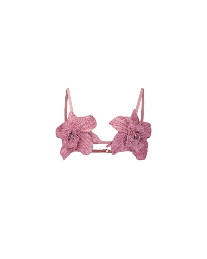 Women Tops and Bodysuits PatBO Metallic Jersey Orchid Bralette Lilac
