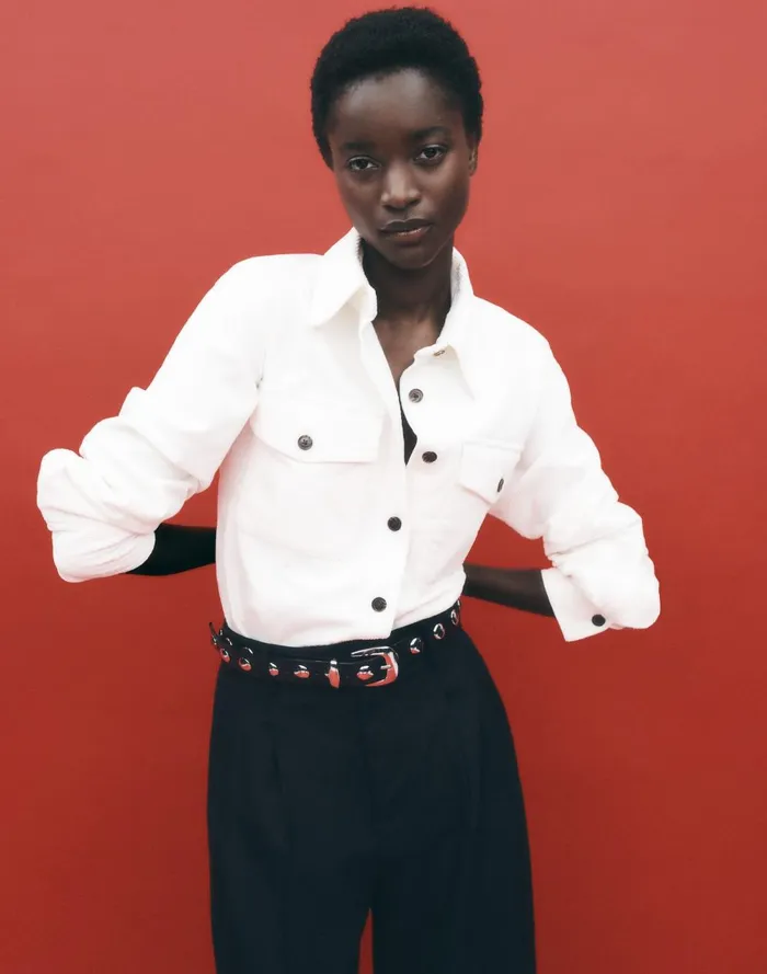 Women Tops and Shirts Madewell Corduroy Relaxed ShirtJacket Winter White